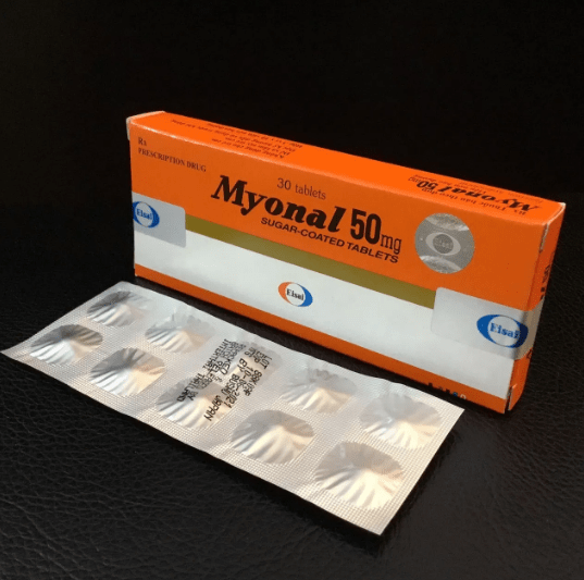 Thuốc Myonal với hoạt chất Eperisone giảm đi phản xạ của tủy để hình thành sự giãn cho cơ vân